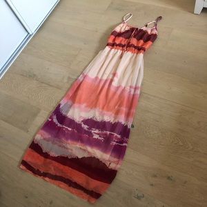 multicolored maxi dress